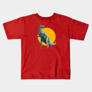 Iguanodon Cut Out (with Orange Disc) Kids T-Shirt